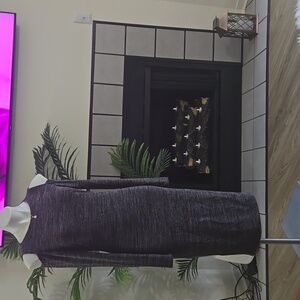 Grey, Cold Shoulder, Knit Dress